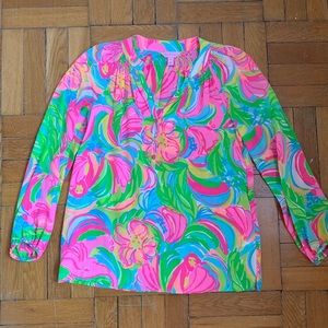 Lilly Pulitzer Elsa silk top
